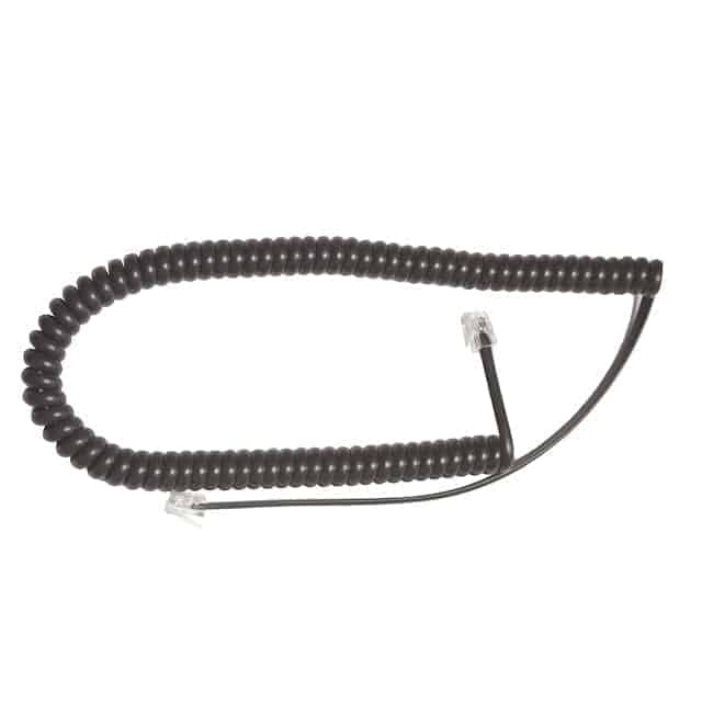 Handset Curly Cord 400mm Charcoal Grey 200/30mm
