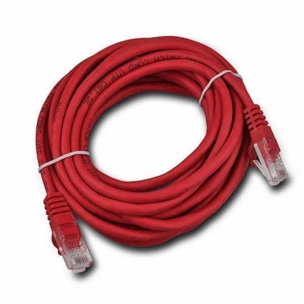 Patch Cord 5.0m Red Booted