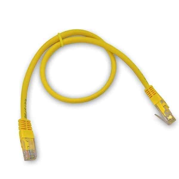 Patch Cord Cat5e 0.5m Yellow Booted