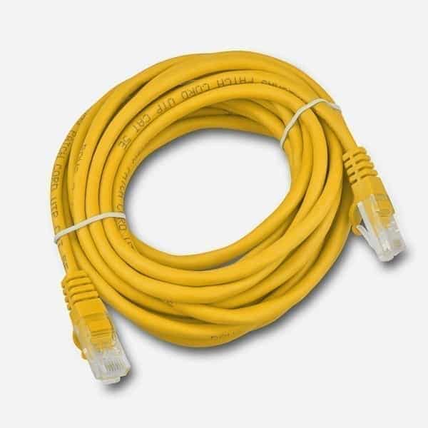Patch Cord  5.0m Yellow Booted